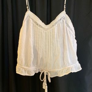 American Eagle White Cropped Tank